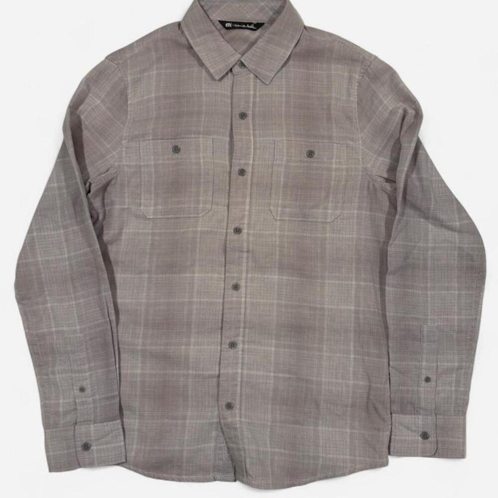 Travismathew mens small gray plaid